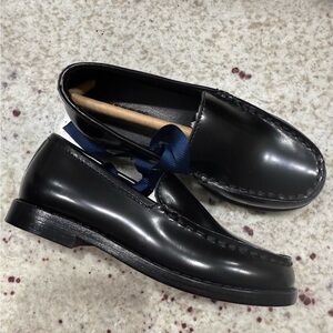 NWOT Janie and Jack Classic Black Boys Loafers Size 7